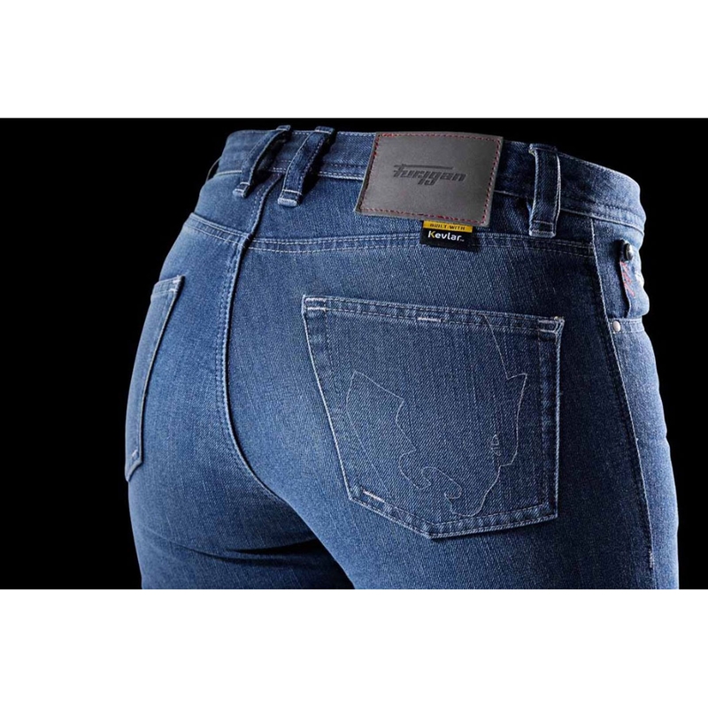 Dámské džíny na motorku Furygan Kate X Kevlar® Straight modré