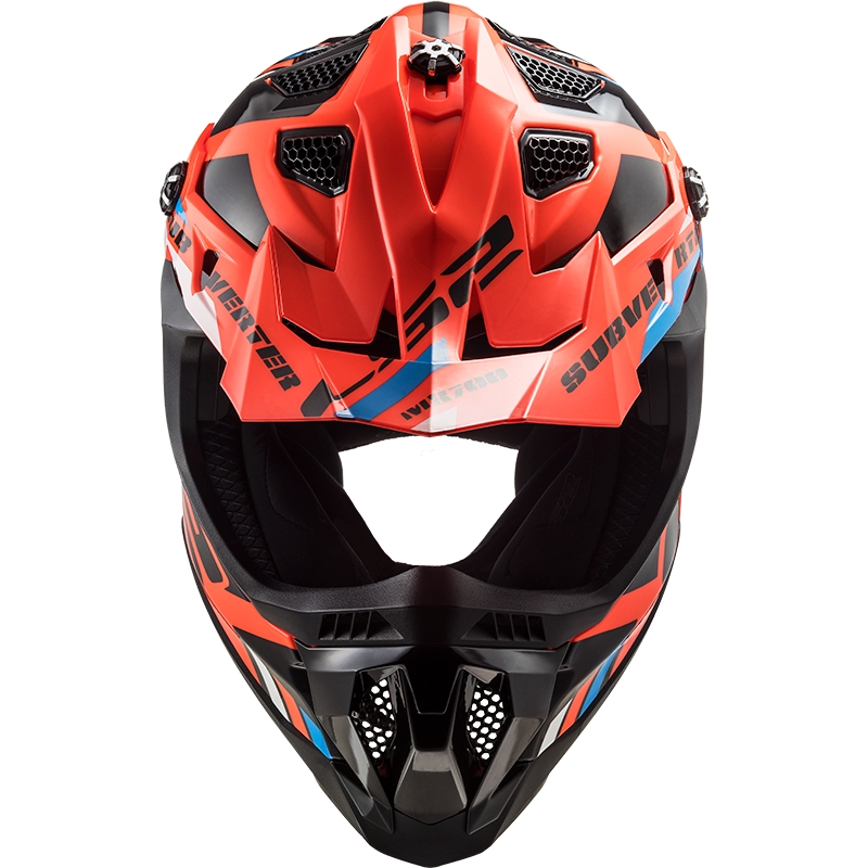 Motokrosová helma LS2 MX700 Subverter Stomp oranžovo-černá
