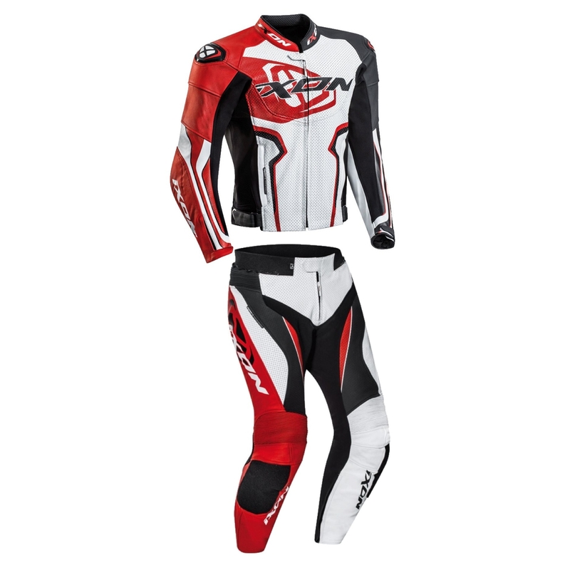 Kombinéza na motorku IXON Falcon bílo-červeno-černá výprodej