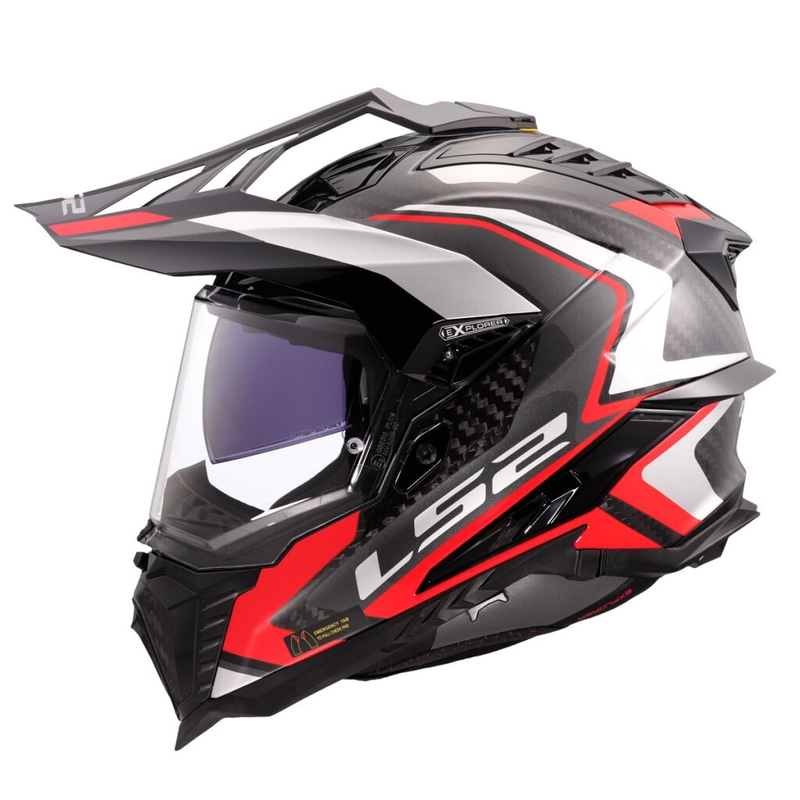 Enduro helma na motorku LS2 MX701 Explorer C Frontier II červená