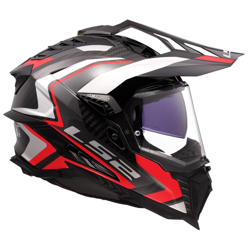 Enduro helma na motorku LS2 MX701 Explorer C Frontier II červená