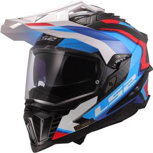 Enduro helma na motorku LS2 MX701 Explorer C Frontier II bílo-modrá