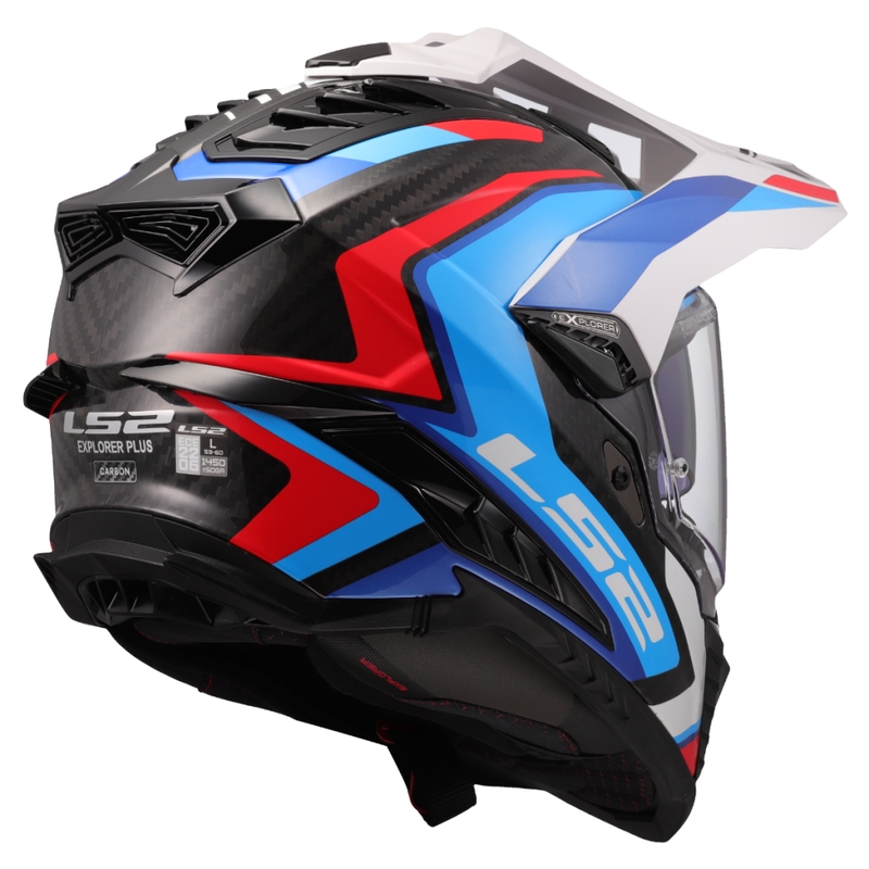 Enduro helma na motorku LS2 MX701 Explorer C Frontier II bílo-modrá