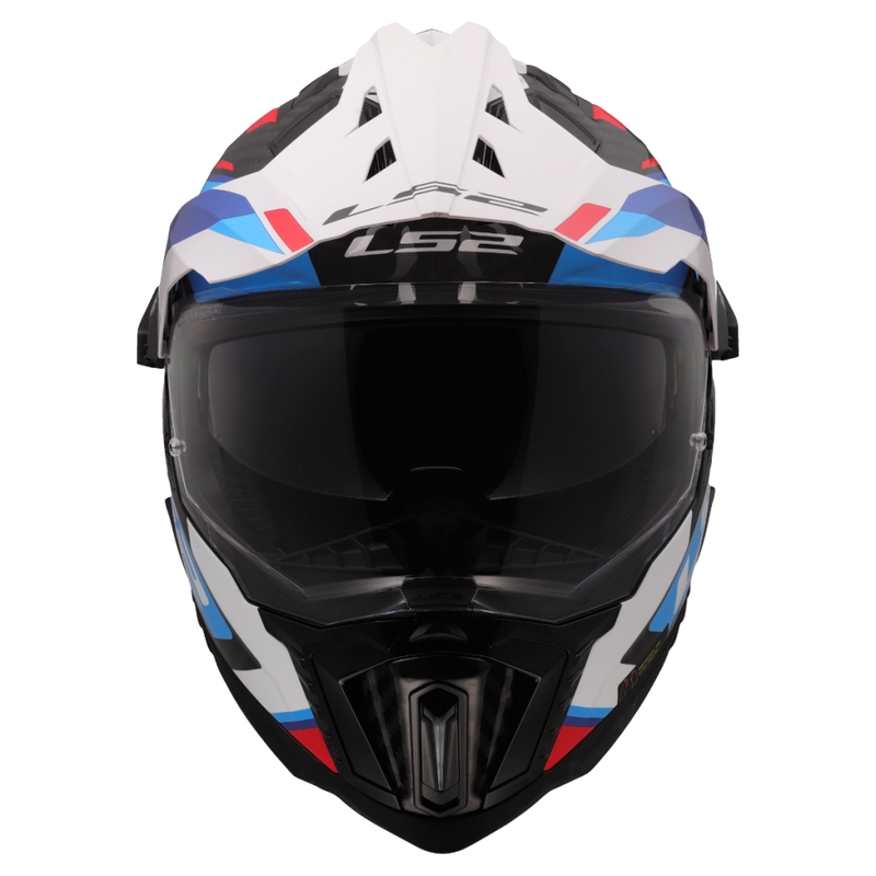 Enduro helma na motorku LS2 MX701 Explorer C Frontier II bílo-modrá