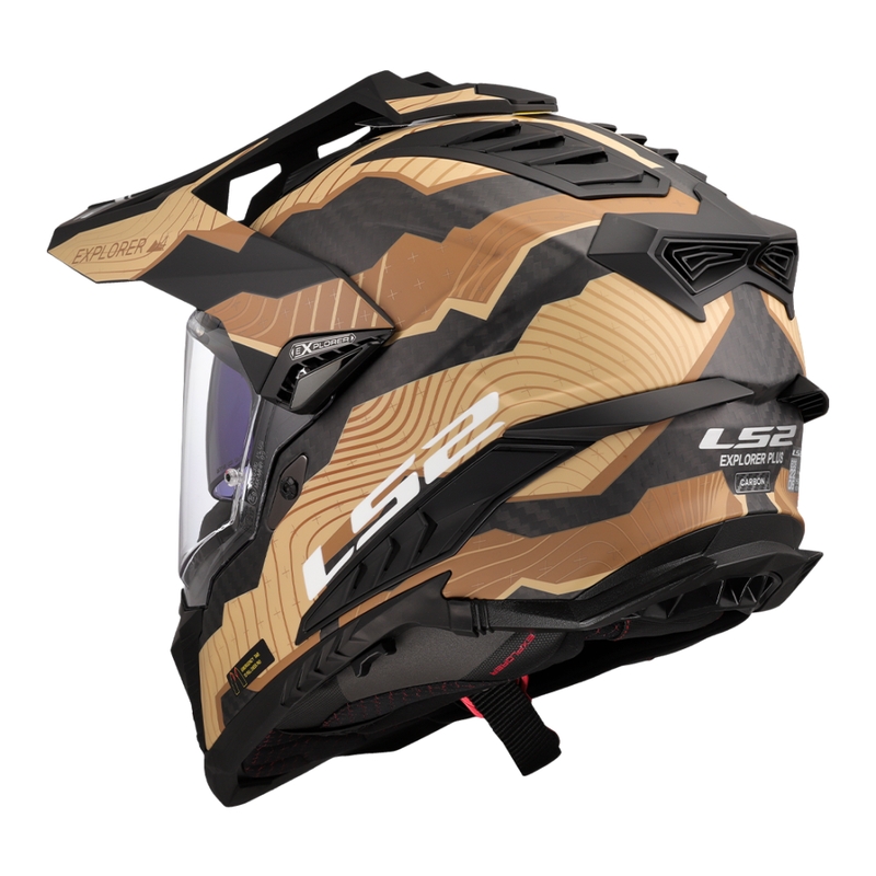 Enduro helma na motorku LS2 MX701 Explorer C Trick hnědo-písková