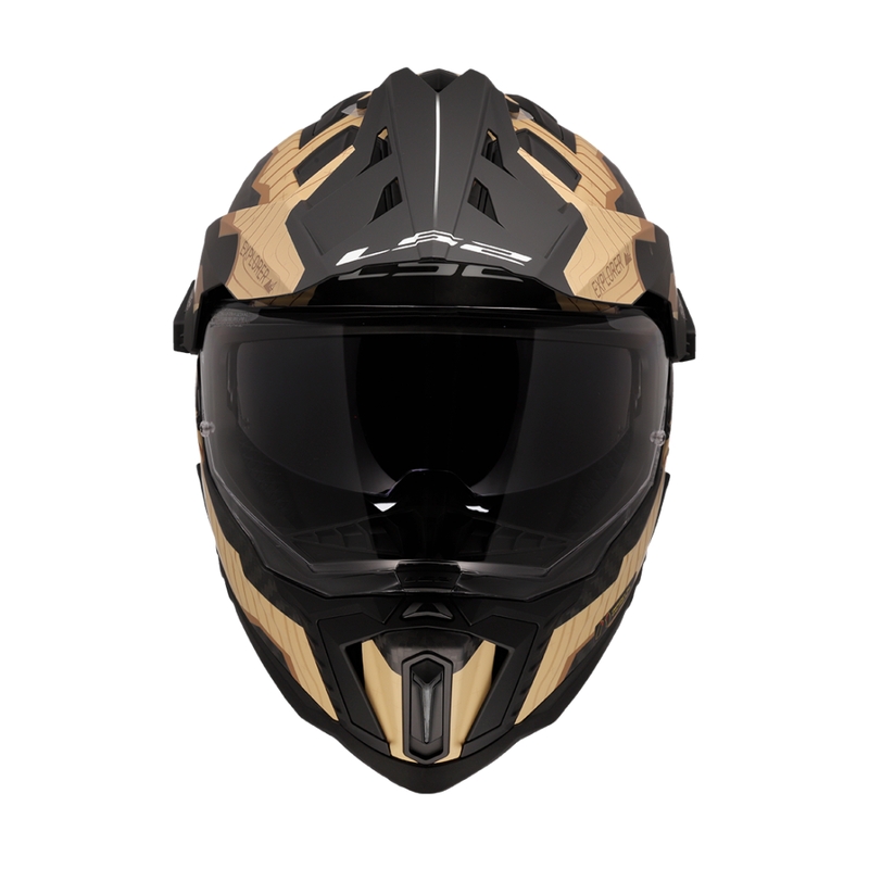 Enduro helma na motorku LS2 MX701 Explorer C Trick hnědo-písková