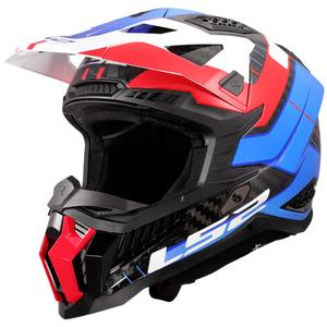 Motokrosová helma LS2 MX703 X-Force Galuo bílo-červeno-modrá