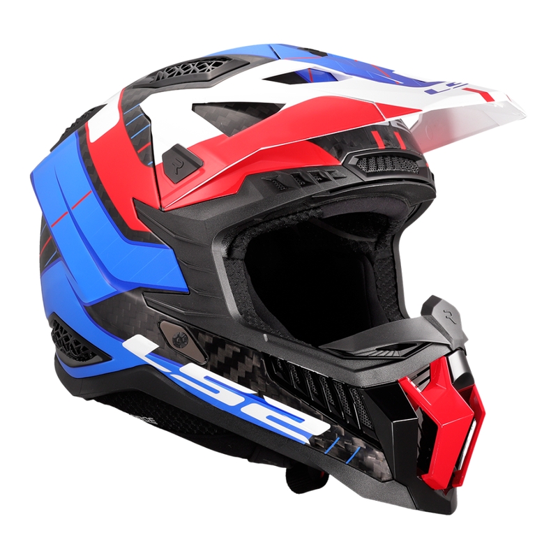 Motokrosová helma LS2 MX703 X-Force Galuo bílo-červeno-modrá