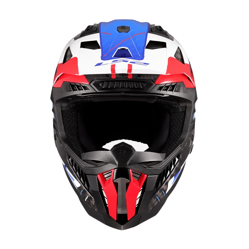 Motokrosová helma LS2 MX703 X-Force Galuo bílo-červeno-modrá