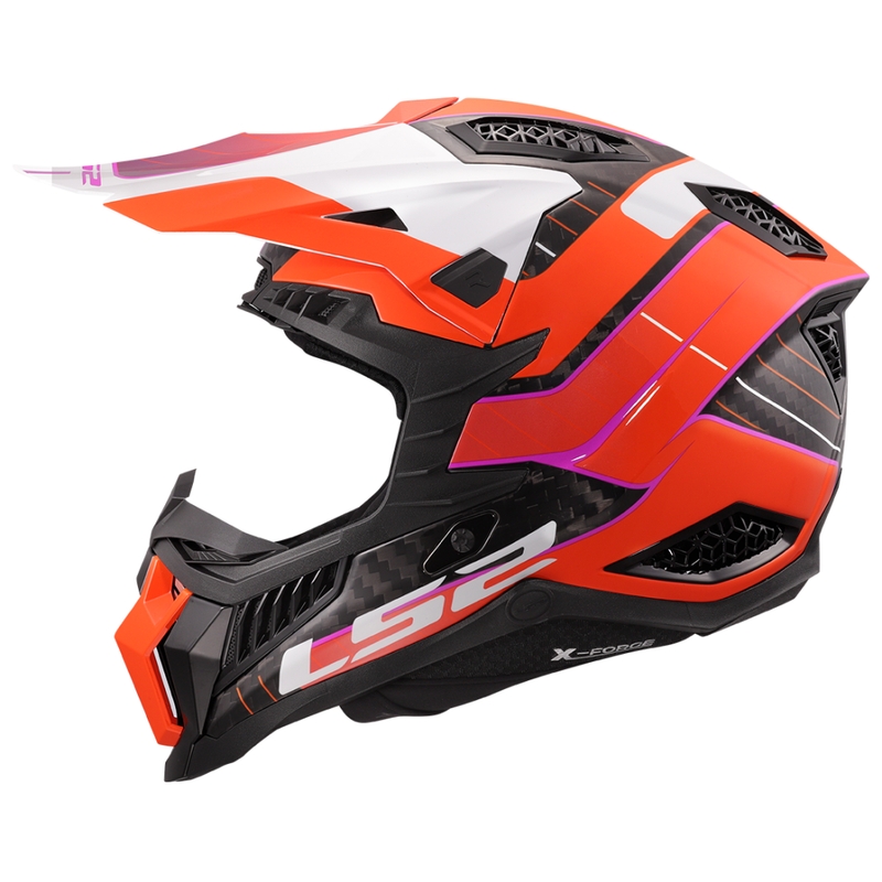 Motokrosová helma LS2 MX703 X-Force Galuo oranžová