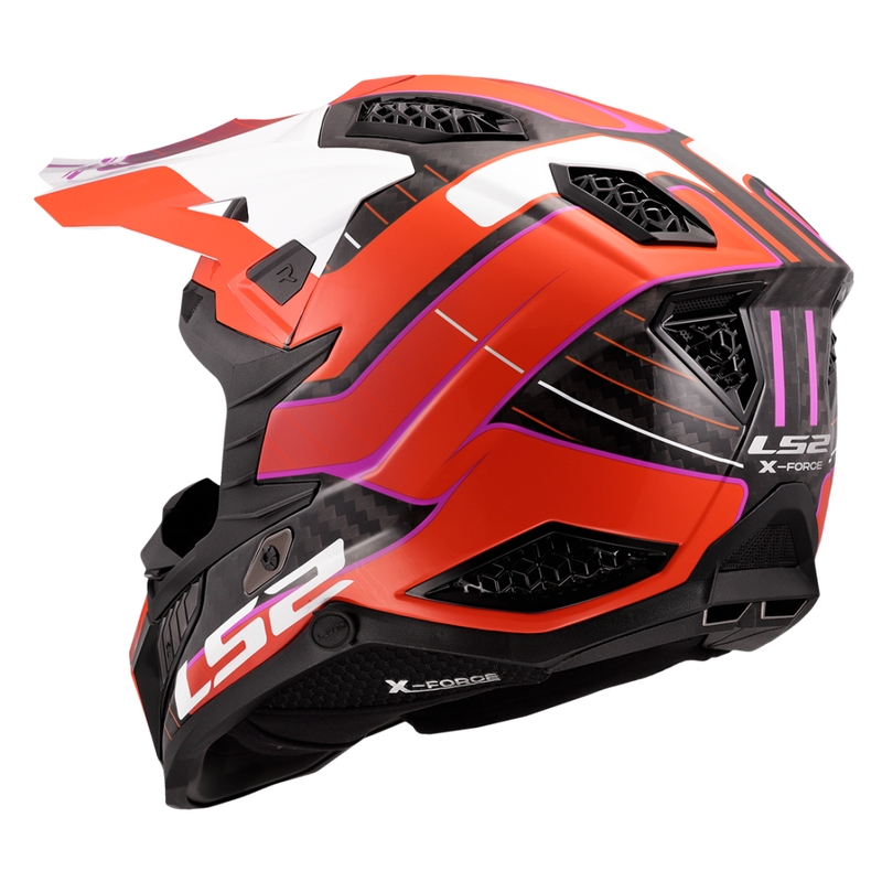 Motokrosová helma LS2 MX703 X-Force Galuo oranžová