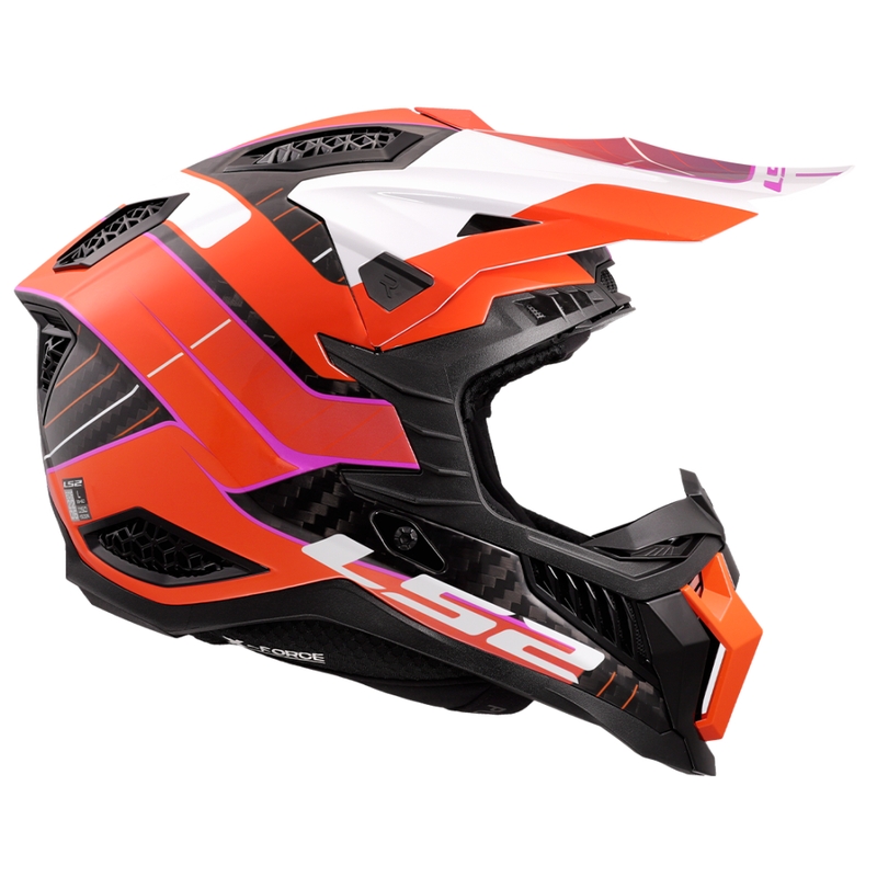 Motokrosová helma LS2 MX703 X-Force Galuo oranžová