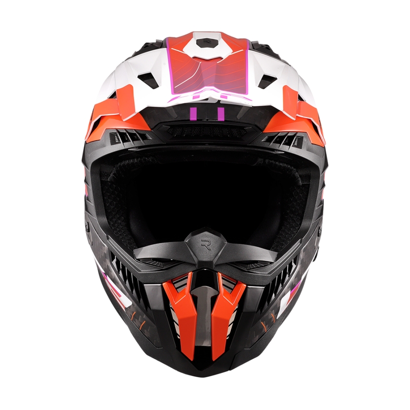 Motokrosová helma LS2 MX703 X-Force Galuo oranžová