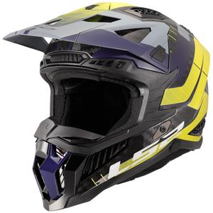 Motokrosová helma LS2 MX703 X-Force Galuo šedo-fluo žlutá