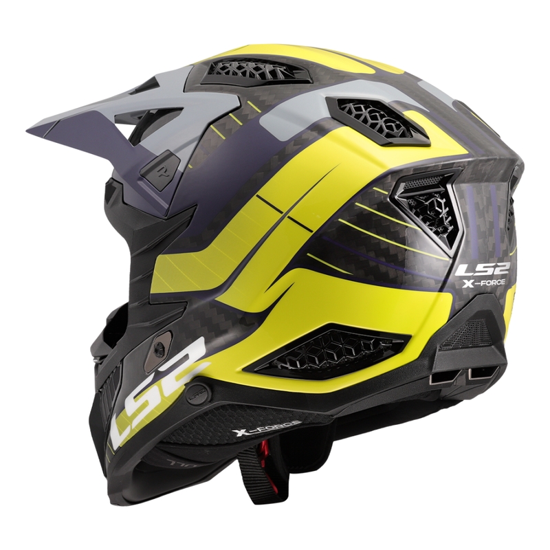 Motokrosová helma LS2 MX703 X-Force Galuo šedo-fluo žlutá