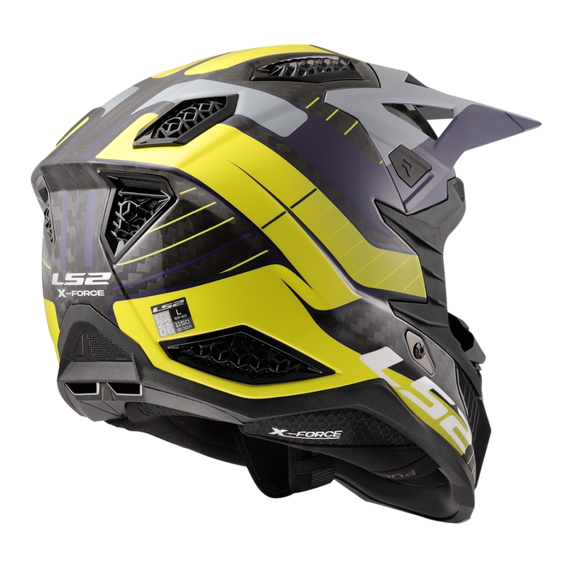 Motokrosová helma LS2 MX703 X-Force Galuo šedo-fluo žlutá