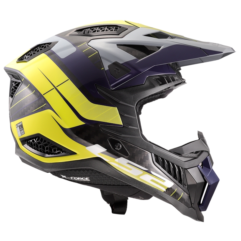 Motokrosová helma LS2 MX703 X-Force Galuo šedo-fluo žlutá
