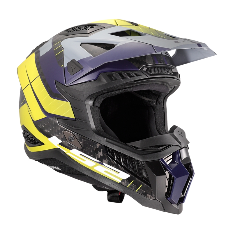Motokrosová helma LS2 MX703 X-Force Galuo šedo-fluo žlutá