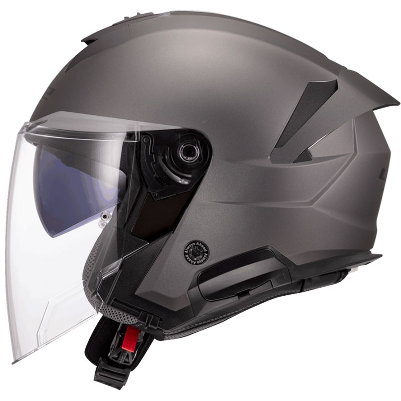 Otevřená helma na motorku LS2 OF618 Verso II Solid matná titanová