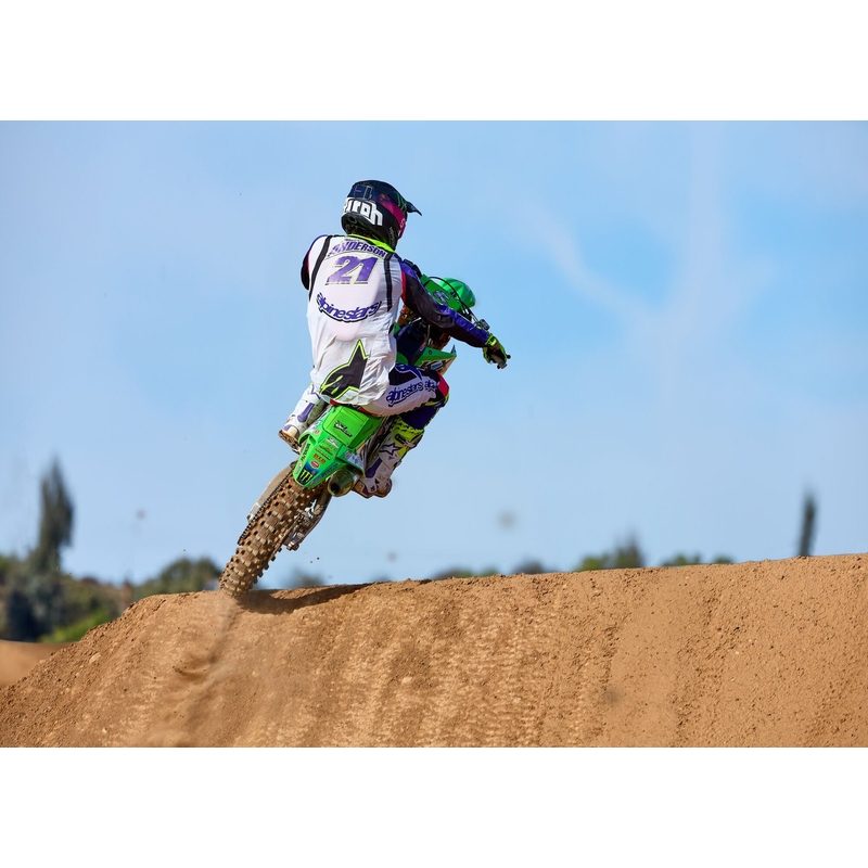 Motokrosové kalhoty Alpinestars Supertech limitovaná edice Dirt Studios bílo-fialovo-růžovo-fluo žluté