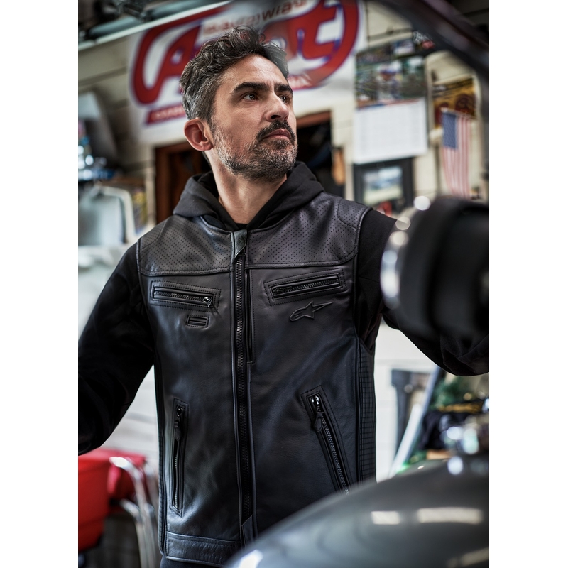 Airbagová vesta Alpinestars TECH-AIR®3 V2 LEATHER system černá