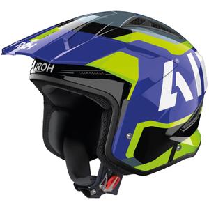 Trial helma na motorku Airoh TRR 2 Jupiter modro-žlutá