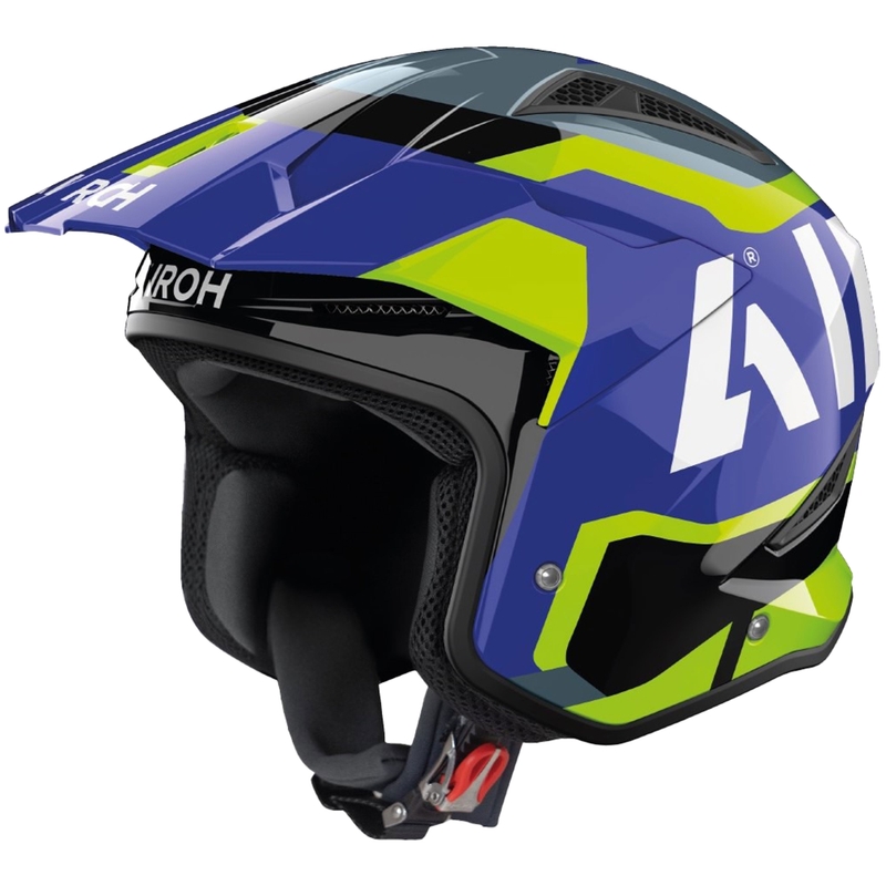 Trial helma na motorku Airoh TRR 2 Jupiter modro-žlutá