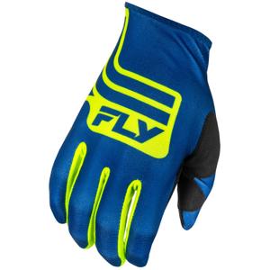 Motokrosové rukavice FLY Racing Lite modro-fluo žluté