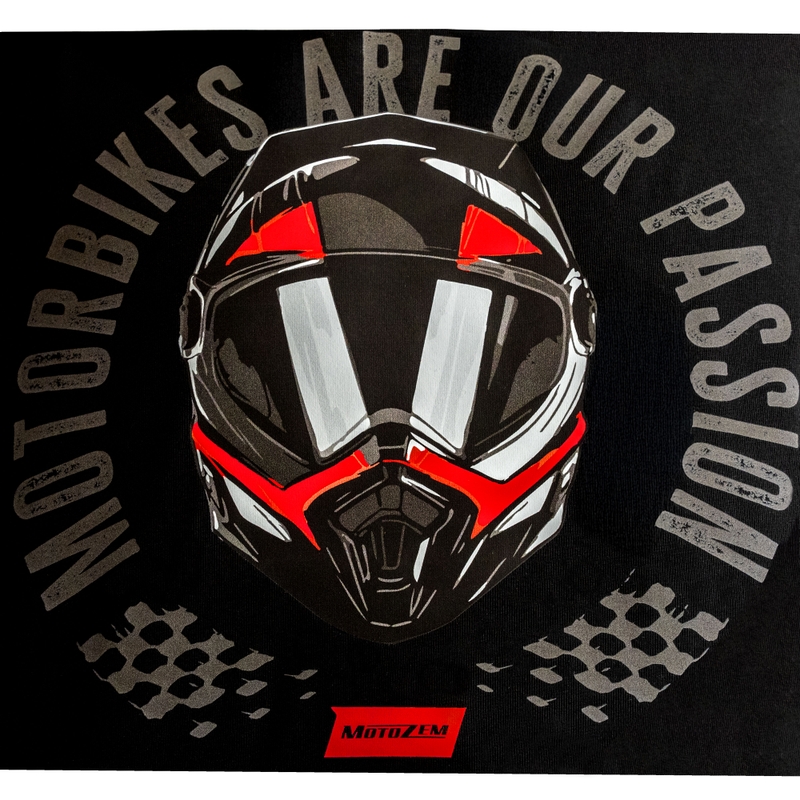 Tričko MotoZem Motorbikes are our passion černé