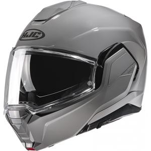 Překlápěcí helma na motorku HJC i100 Solid světle šedá