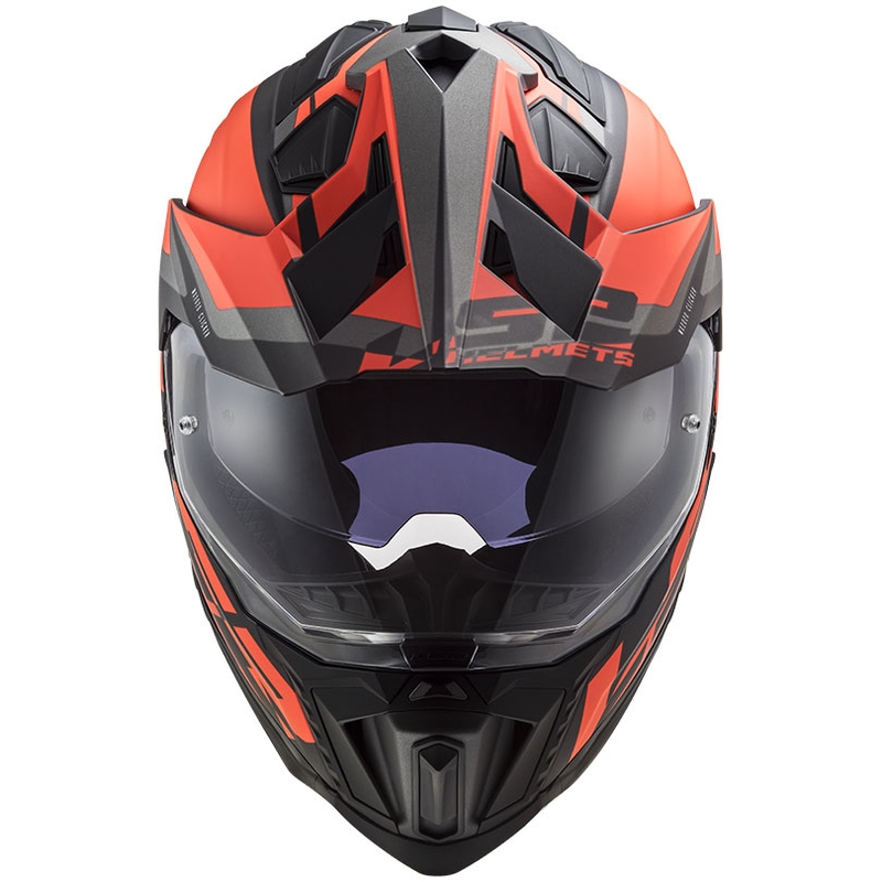 Enduro helma LS2 MX701 Explorer Alter černo-fluo oranžovo-šedá matná