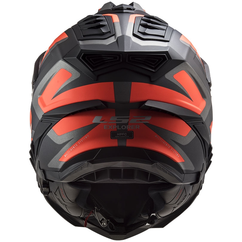 Enduro helma LS2 MX701 Explorer Alter černo-fluo oranžovo-šedá matná