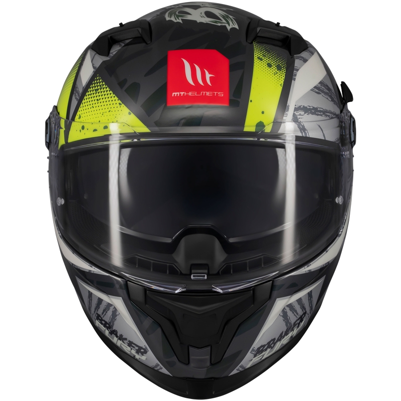 Integrální helma na motorku MT Braker SV Fury šedo-fluo žlutá