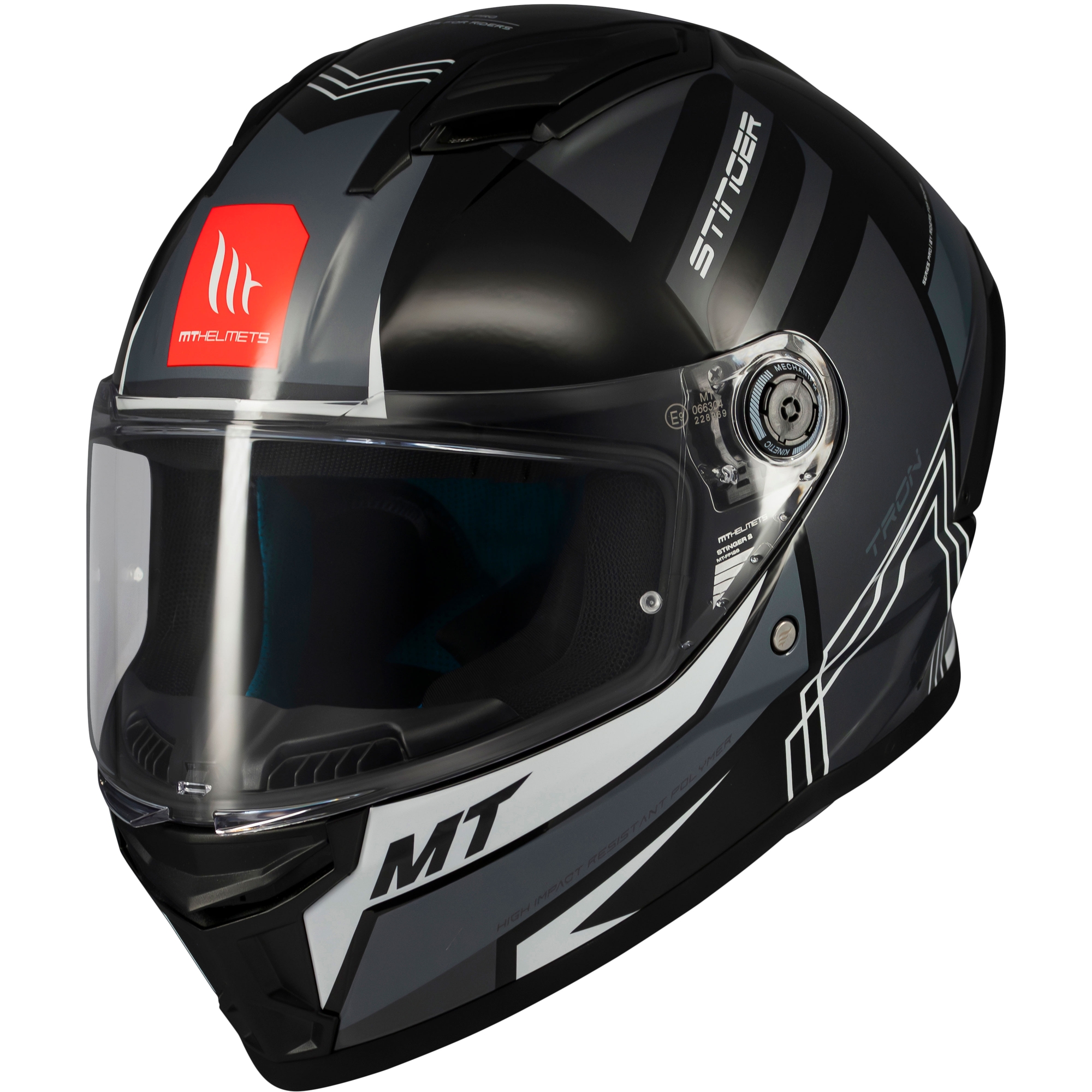 Integrální helma na motorku MT Stinger 2 Tron černo-šedá Velikost: XS