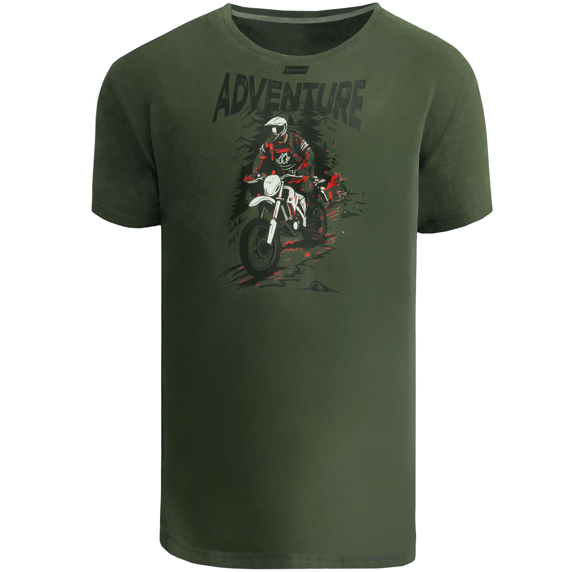Tričko MotoZem Adventure zelené Velikost: S