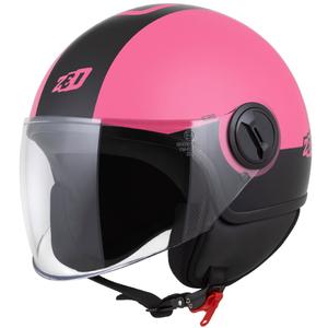 Otevřená helma na motorku ZED C35 růžovo-černá
