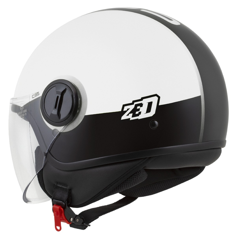 Otevřená helma na motorku ZED C35 bílo-černá