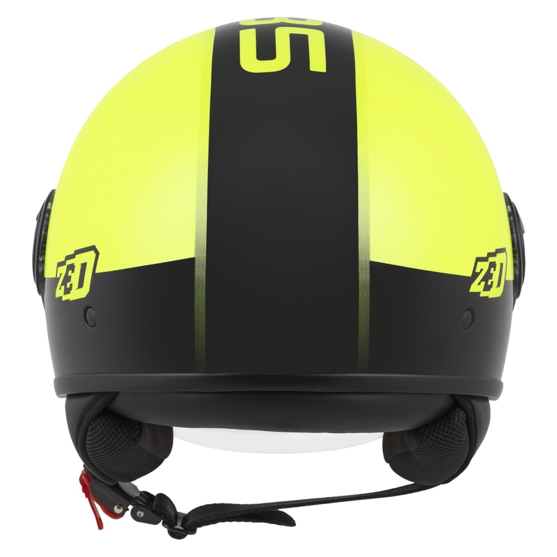 Otevřená helma na motorku ZED C35 fluo žluto-černá