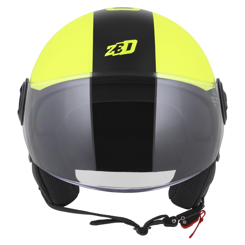 Otevřená helma na motorku ZED C35 fluo žluto-černá