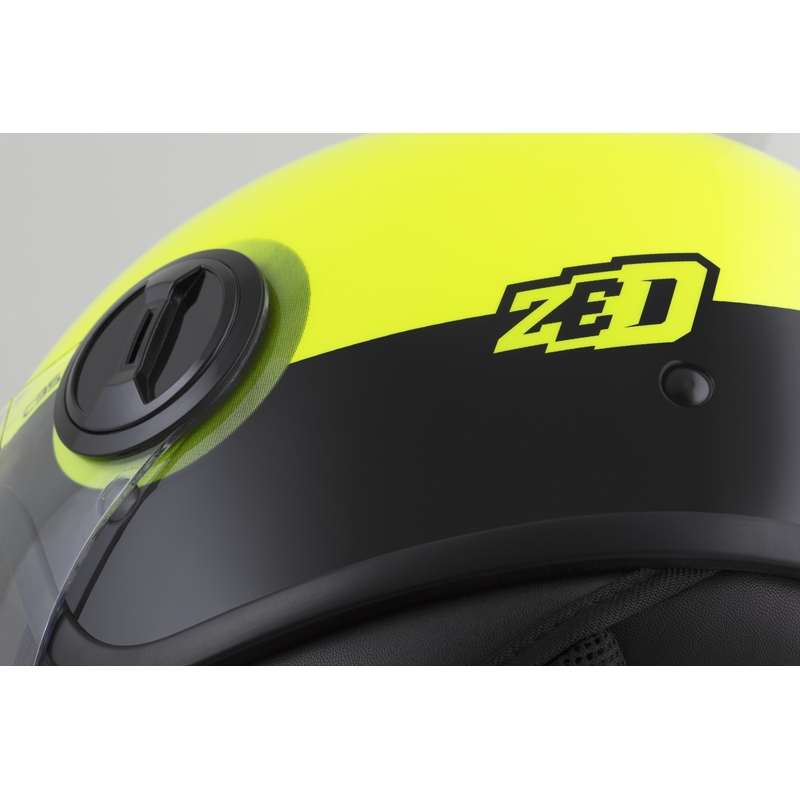 Otevřená helma na motorku ZED C35 fluo žluto-černá