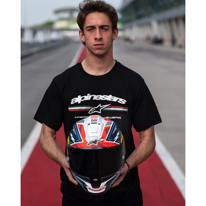 Integrální helma na motorku Alpinestars Supertech R-10 limitovaná edice Pedro Acosta matná modro-červeno-bílá
