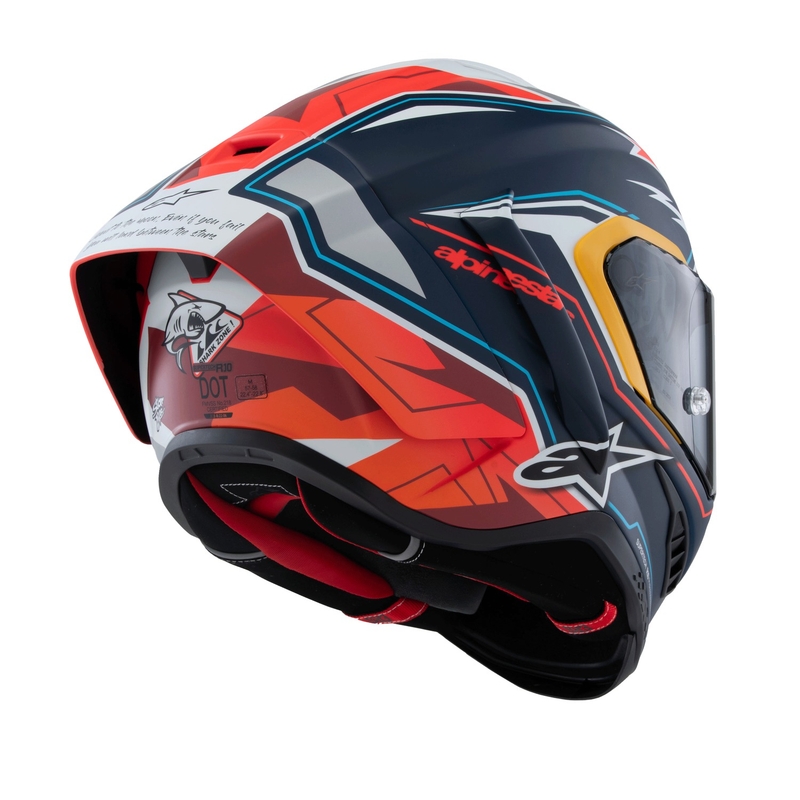 Integrální helma na motorku Alpinestars Supertech R-10 limitovaná edice Pedro Acosta matná modro-červeno-bílá
