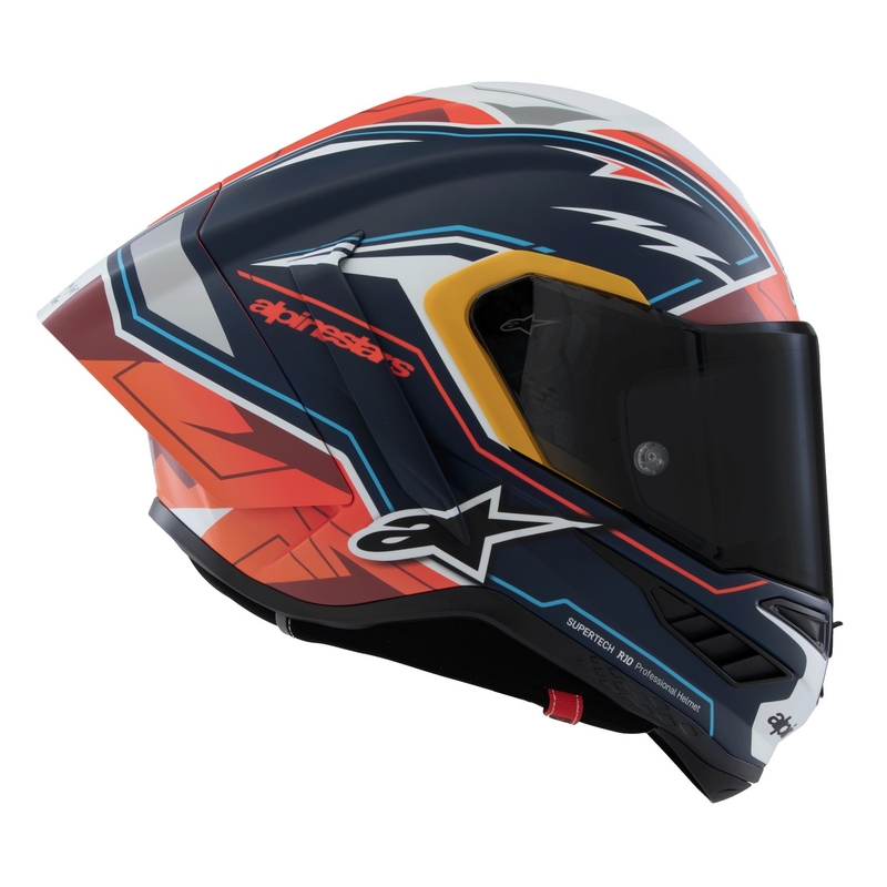 Integrální helma na motorku Alpinestars Supertech R-10 limitovaná edice Pedro Acosta matná modro-červeno-bílá