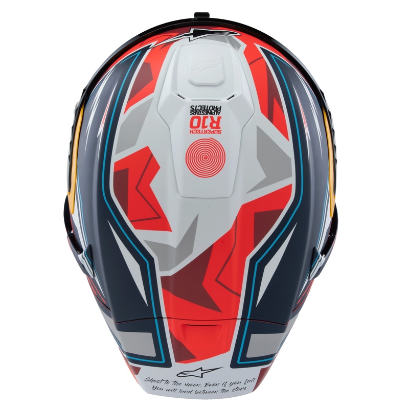 Integrální helma na motorku Alpinestars Supertech R-10 limitovaná edice Pedro Acosta matná modro-červeno-bílá