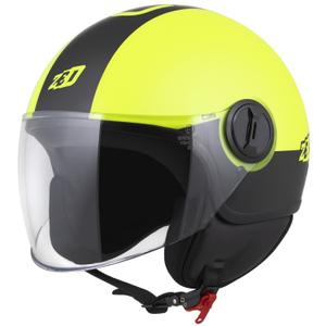 Otevřená helma na motorku ZED C35 fluo žluto-černá