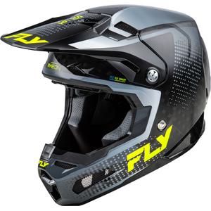 Motokrosová helma na motorku FLY Racing Formula S Carbon šedo-fluo žlutá