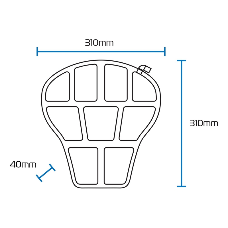 Dofukovací podložka přes sedlo Oxford Air Seat Street and Sport černá