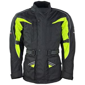 Bunda na motorku Roleff Kodra černo-fluo žlutá