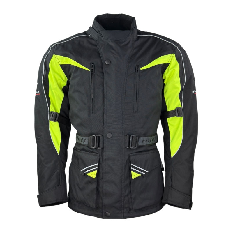 Bunda na motorku Roleff Kodra černo-fluo žlutá