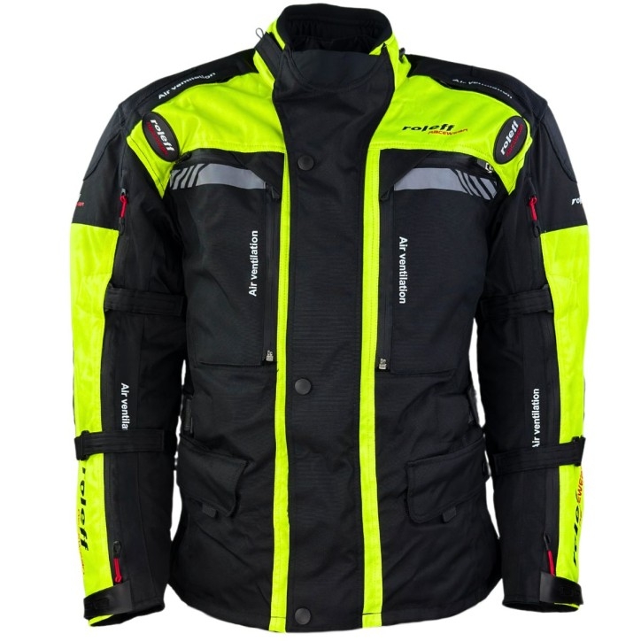 Bunda na motorku Roleff Kodra Enduro černo-fluo žlutá Velikost: XS